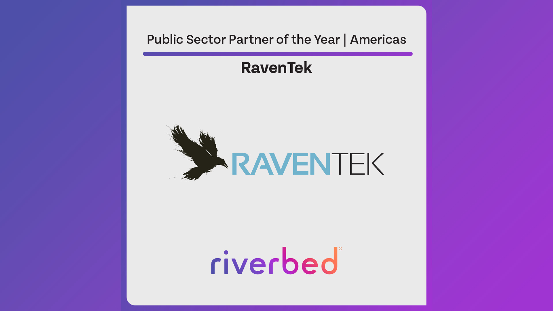 RavenTek Recognized by Riverbed as Public Sector Americas Partner of the Year